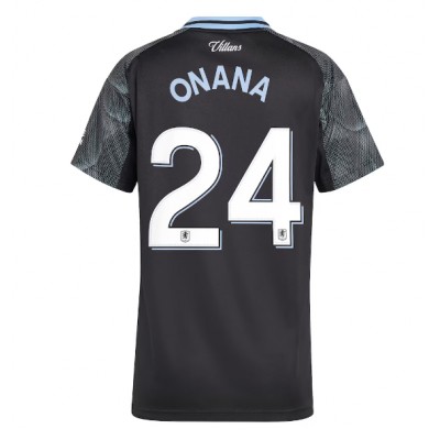 Ženski Nogometni dresi Aston Villa Amadou Onana #24 Gostujoči 2025-26 Kratek Rokav Ženski Nogometni dresi Aston Villa Amadou Onana #24 Gostujoči 2025-26 Kratek Rokav